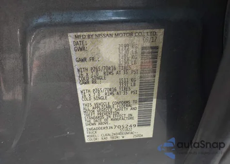 2018 Nissan Frontier Sv из США, поврежденный, VIN 1N6AD0ER9JN705249